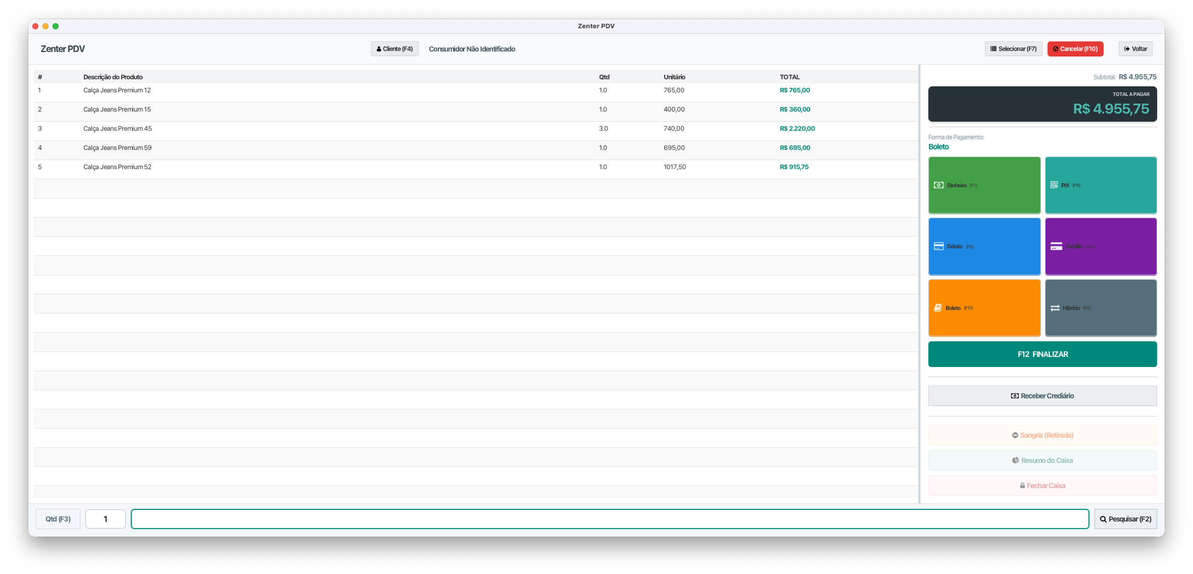 Tela de Vendas Limpa